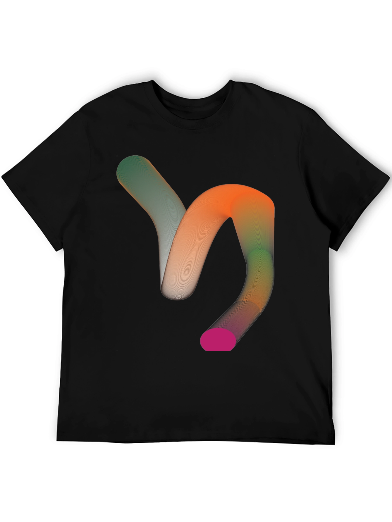 Abstract Gradient Tube Graphic Tee