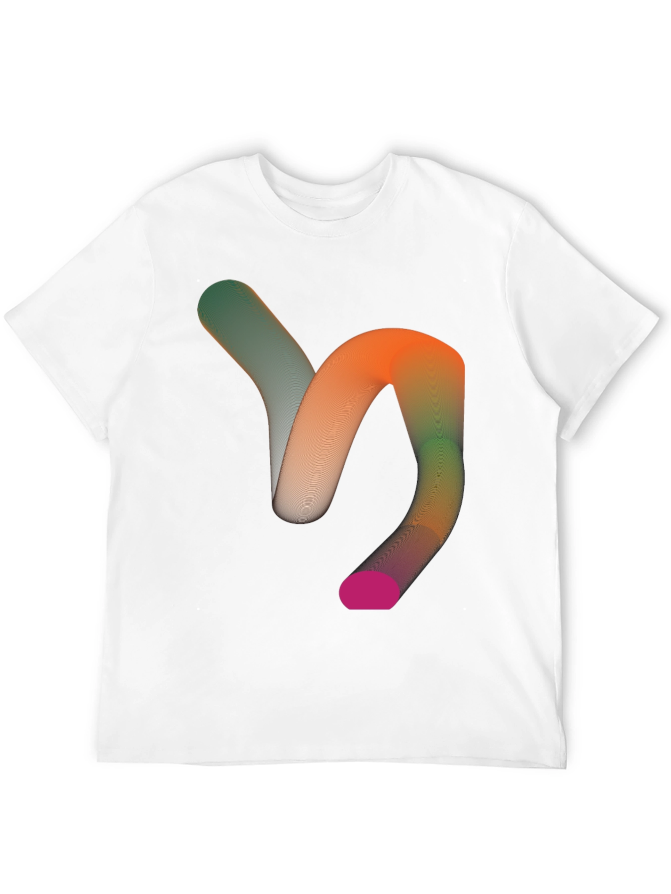 Abstract Gradient Tube Graphic Tee