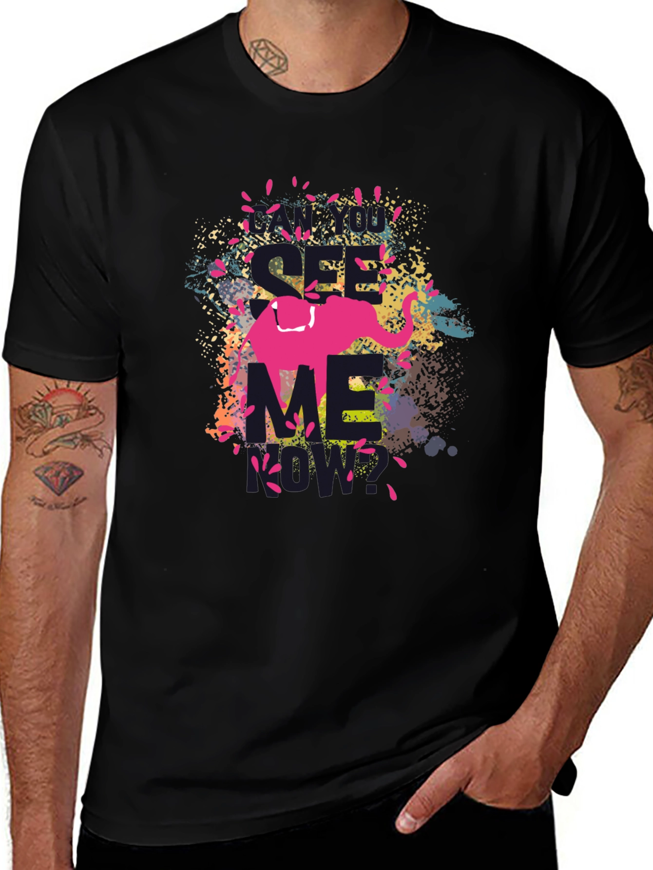 See Me Elephant Graphic T-Shirt