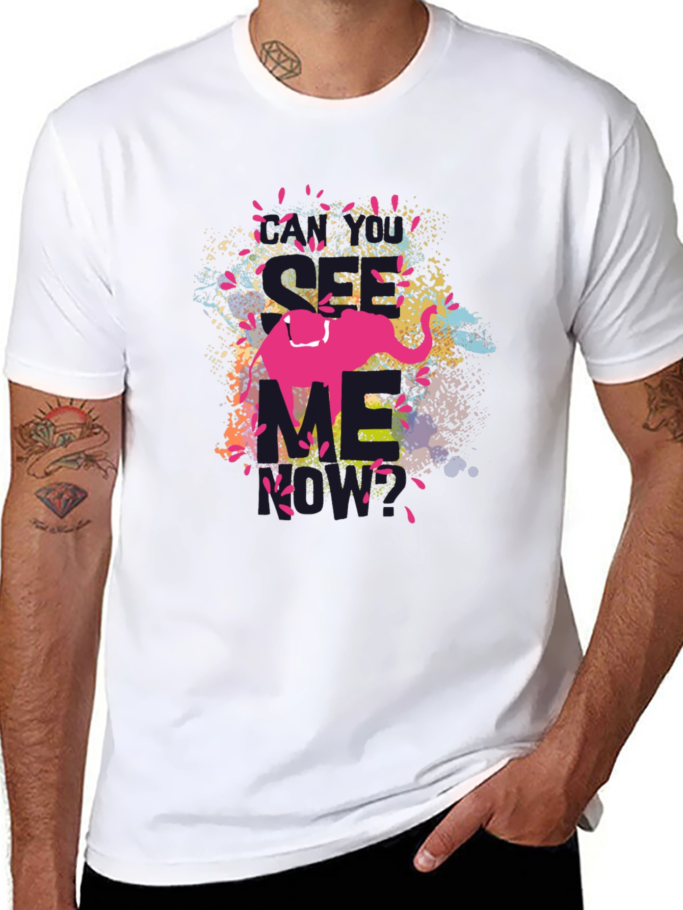 See Me Elephant Graphic T-Shirt