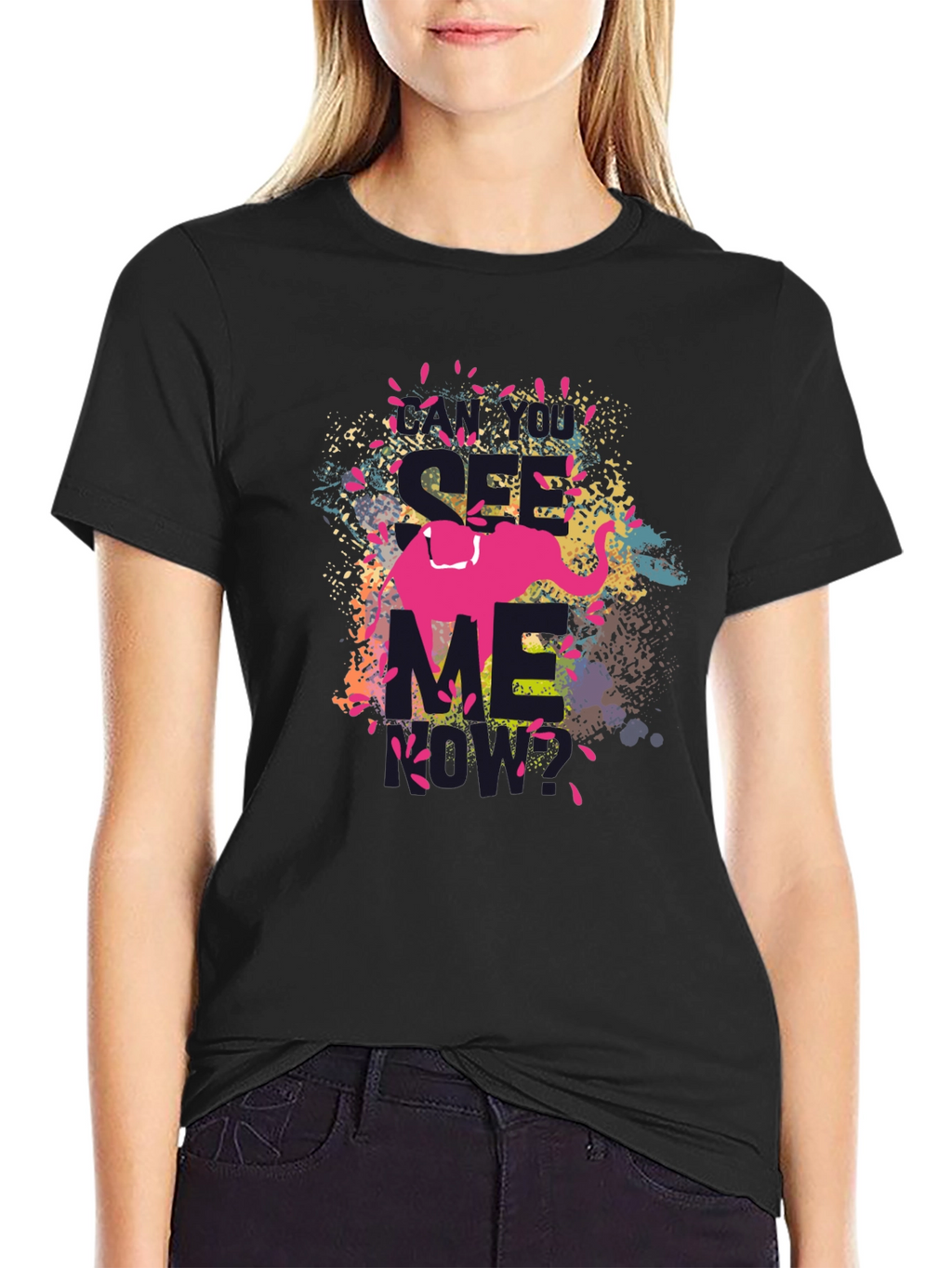 See Me Elephant Graphic T-Shirt