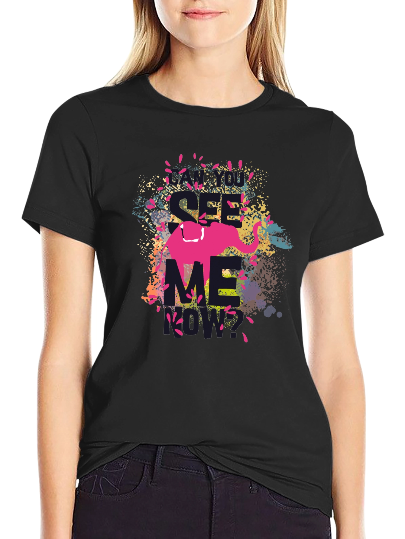 See Me Elephant Graphic T-Shirt
