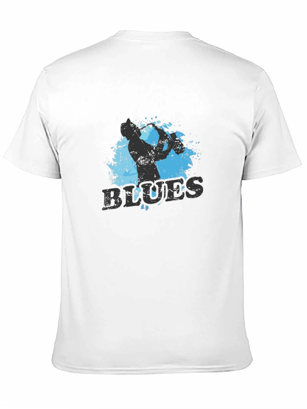 Blues Saxophone Graphic T-Shirt - Cool Music Tee