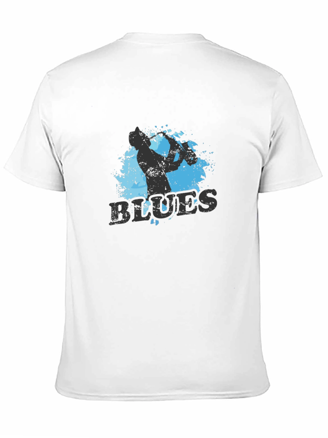 Blues Saxophone Graphic T-Shirt - Cool Music Tee