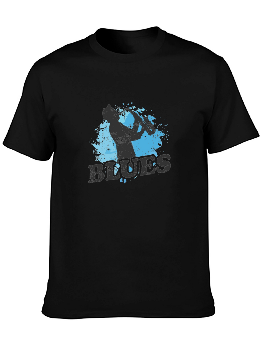 Blues Saxophone Graphic T-Shirt - Cool Music Tee