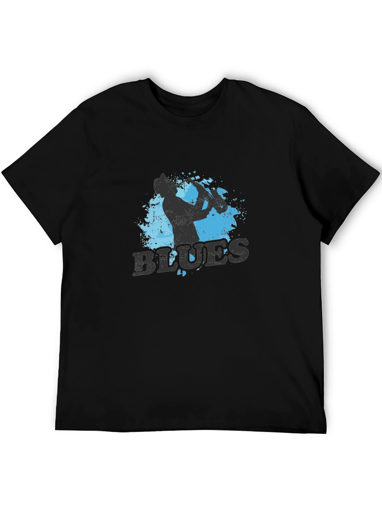 Blues Saxophone Graphic T-Shirt - Cool Music Tee