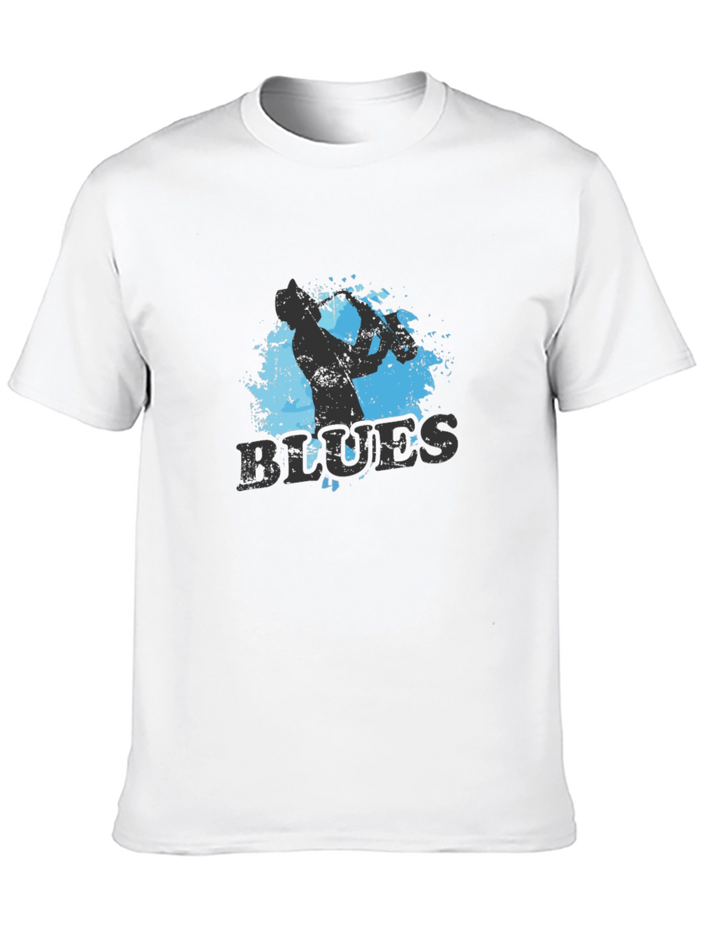 Blues Saxophone Graphic T-Shirt - Cool Music Tee