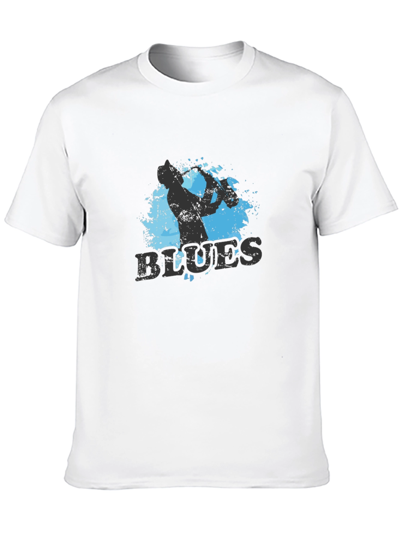Blues Saxophone Graphic T-Shirt - Cool Music Tee