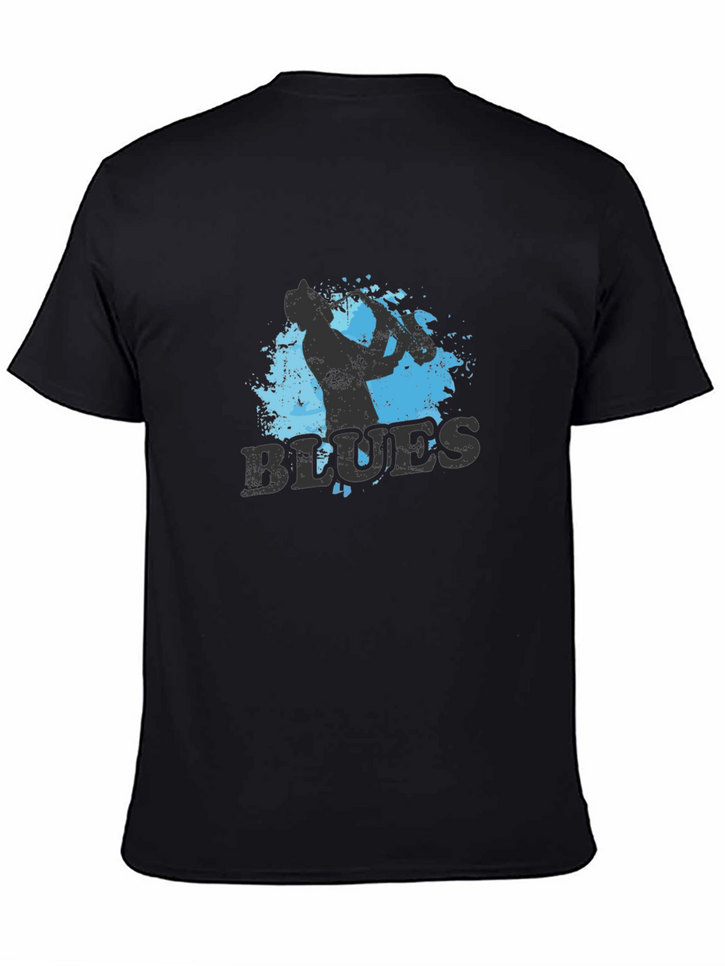 Blues Saxophone Graphic T-Shirt - Cool Music Tee