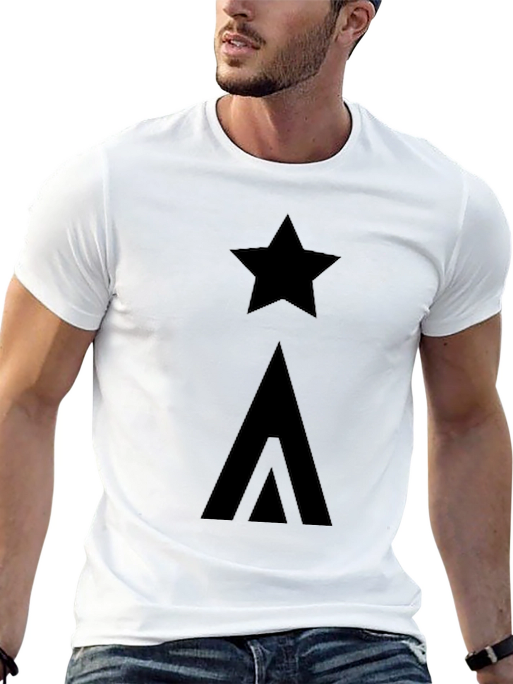 Star & Arrow Graphic Black T-Shirt