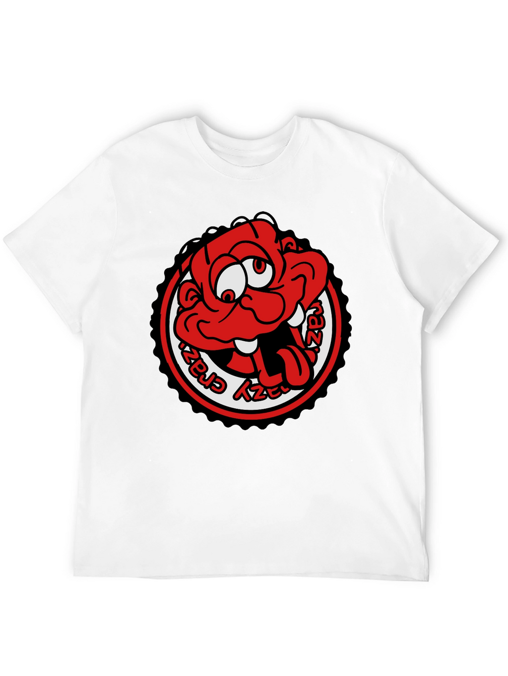 Crazy Cartoon Graphic Tee - Black Unisex T-Shirt