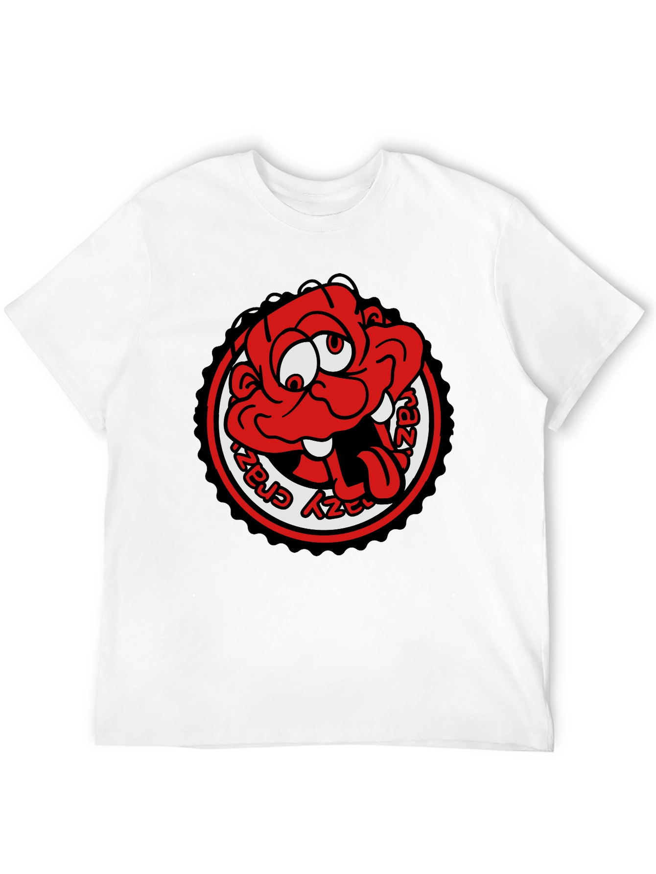 Crazy Cartoon Graphic Tee - Black Unisex T-Shirt