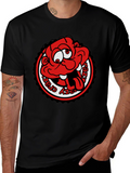 Crazy Cartoon Graphic Tee - Black Unisex T-Shirt