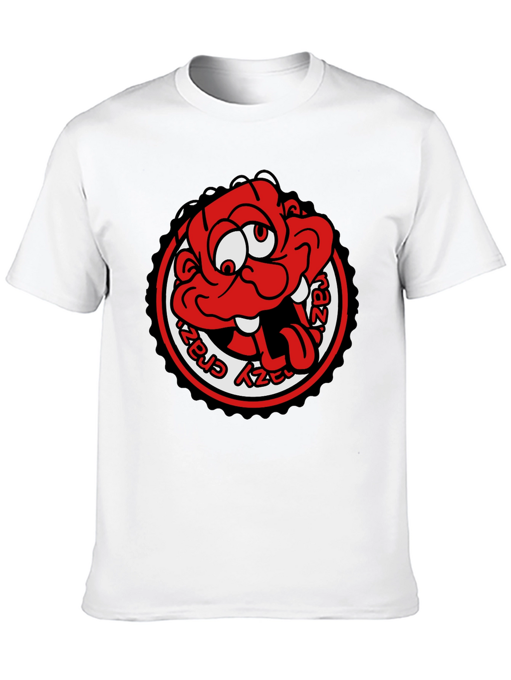 Crazy Cartoon Graphic Tee - Black Unisex T-Shirt