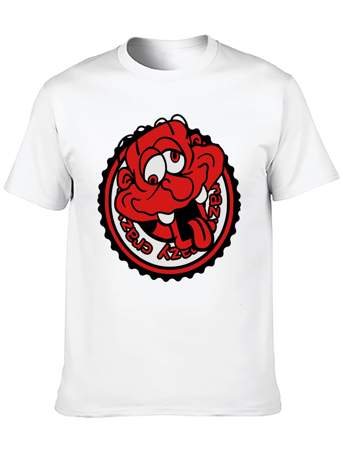 Crazy Cartoon Graphic Tee - Black Unisex T-Shirt