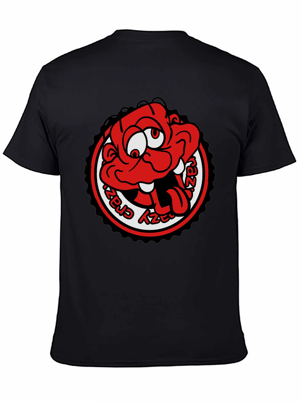 Crazy Cartoon Graphic Tee - Black Unisex T-Shirt