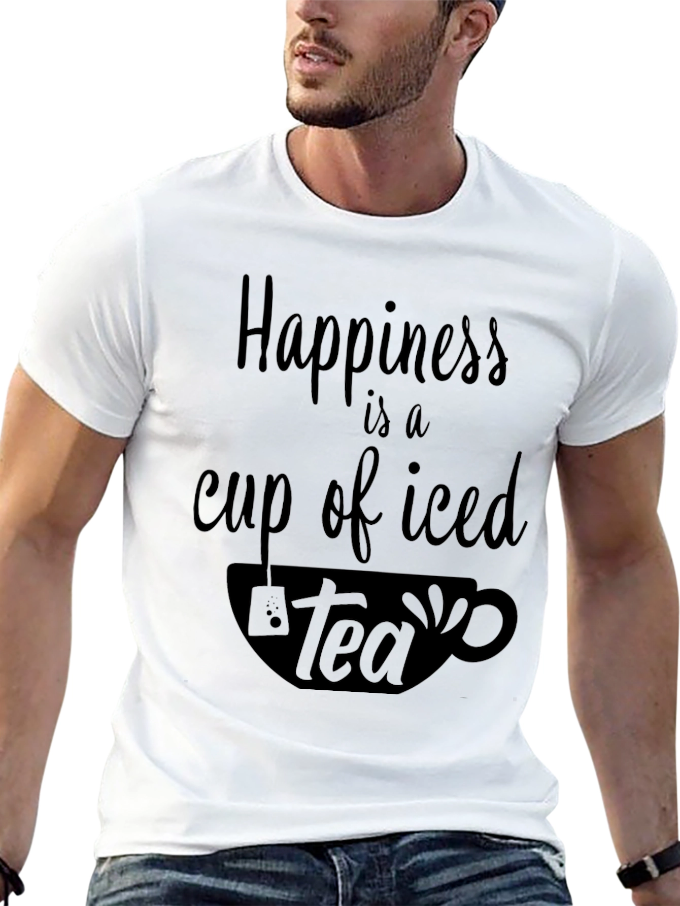 Happiness is a Cup of Iced Tea Graphic T-Shirt