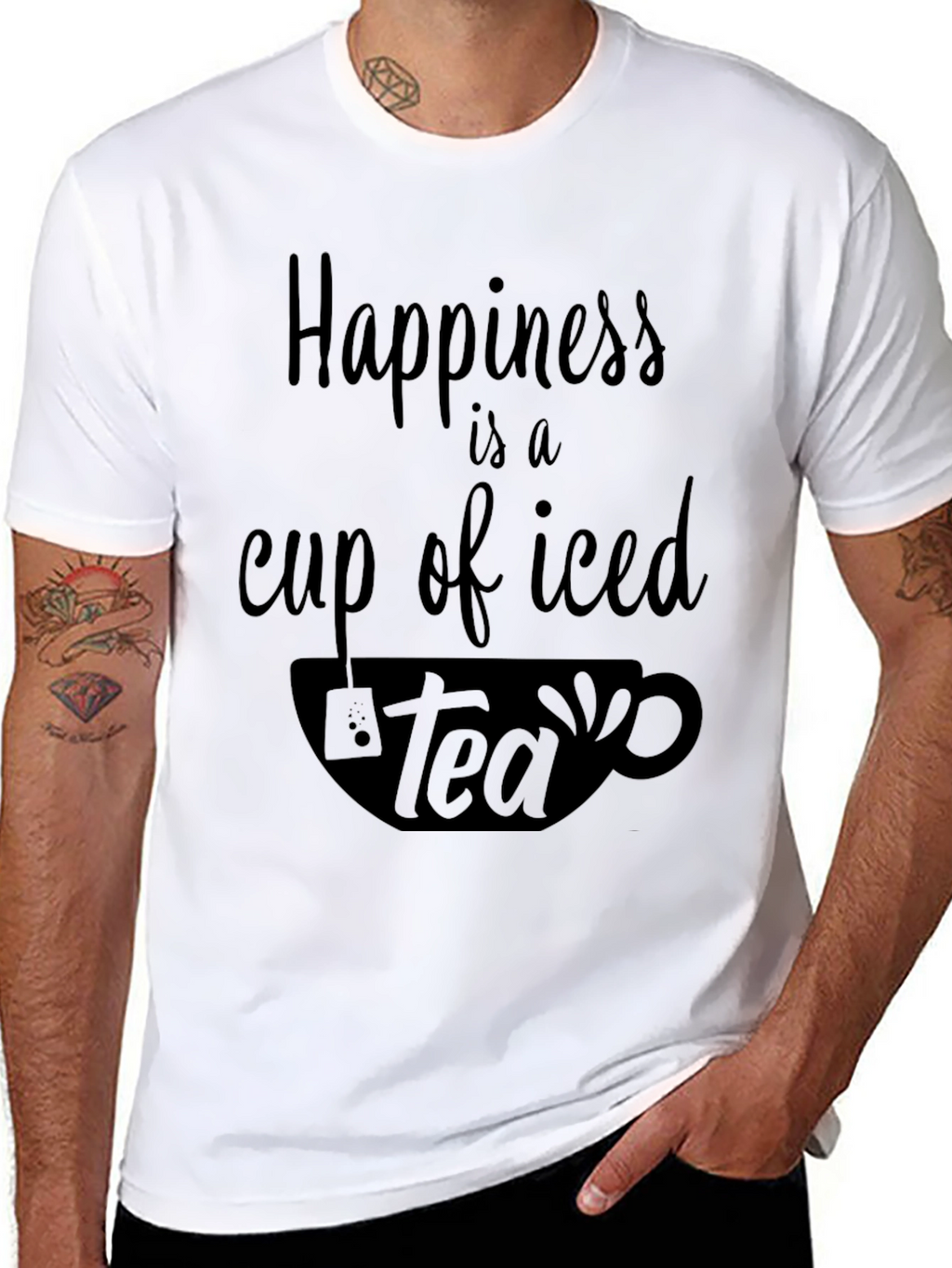 Happiness is a Cup of Iced Tea Graphic T-Shirt