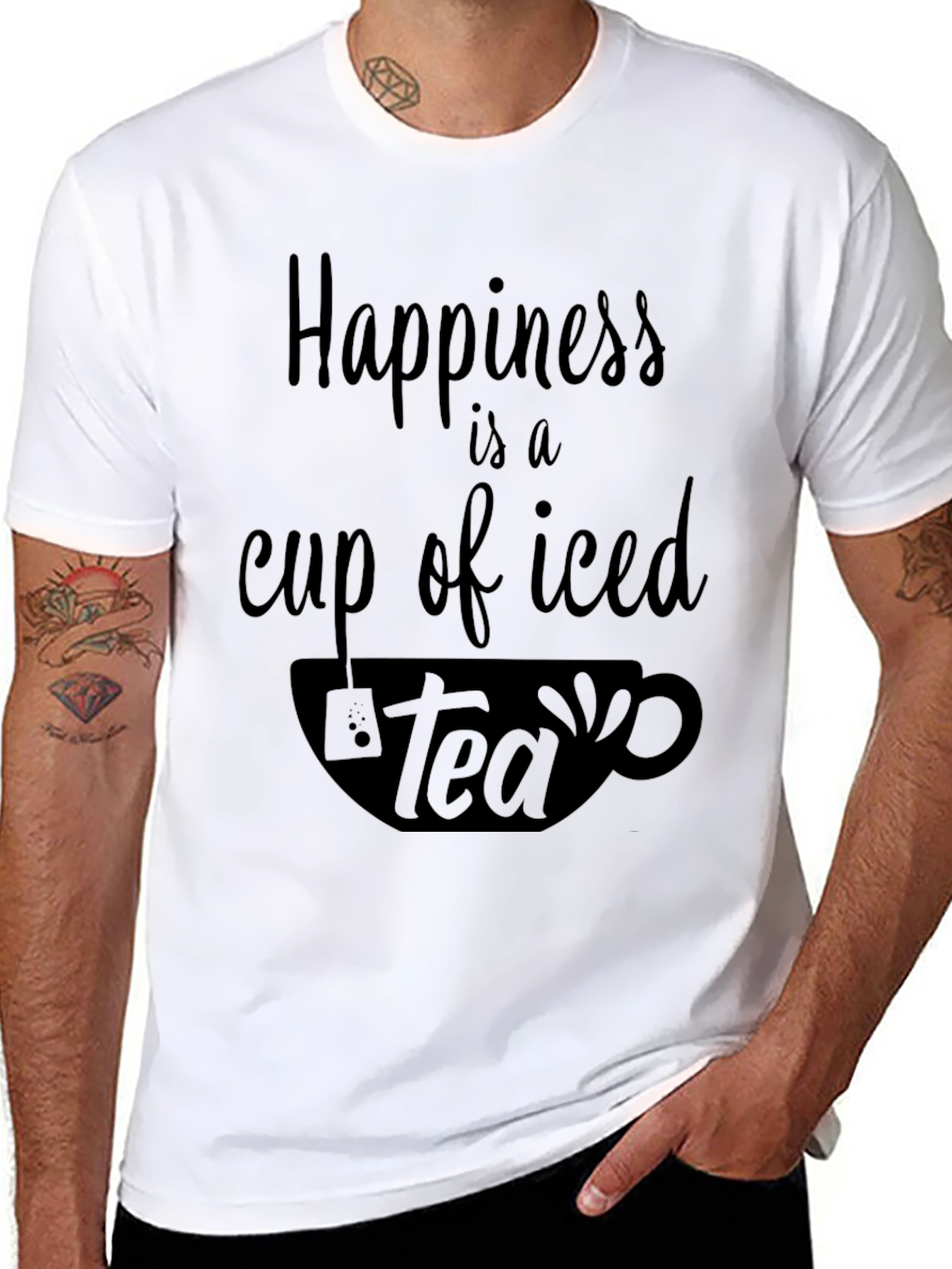 Happiness is a Cup of Iced Tea Graphic T-Shirt