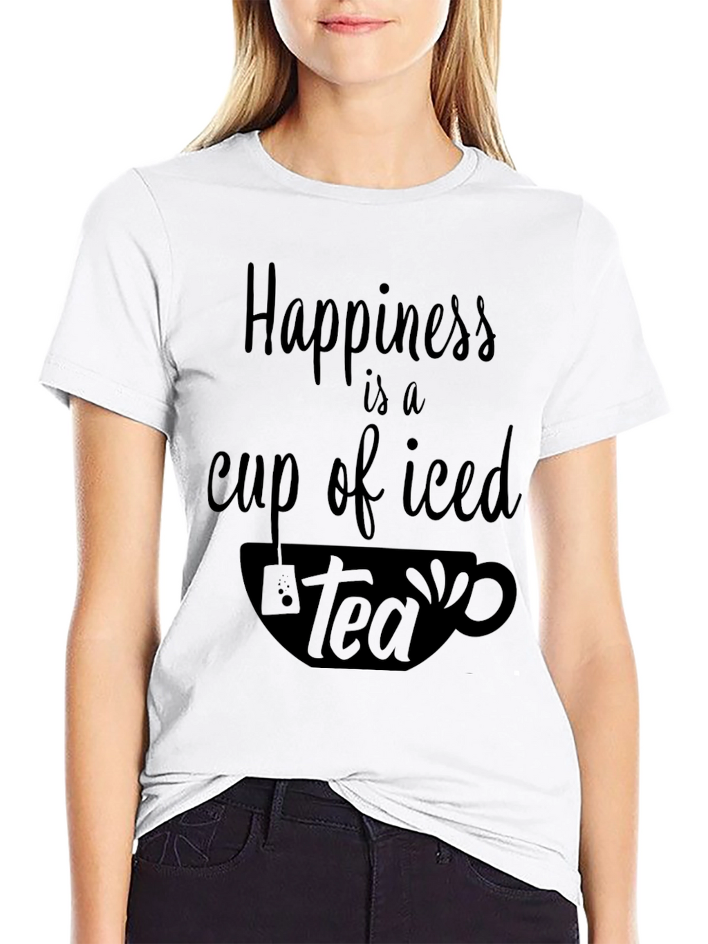 Happiness is a Cup of Iced Tea Graphic T-Shirt