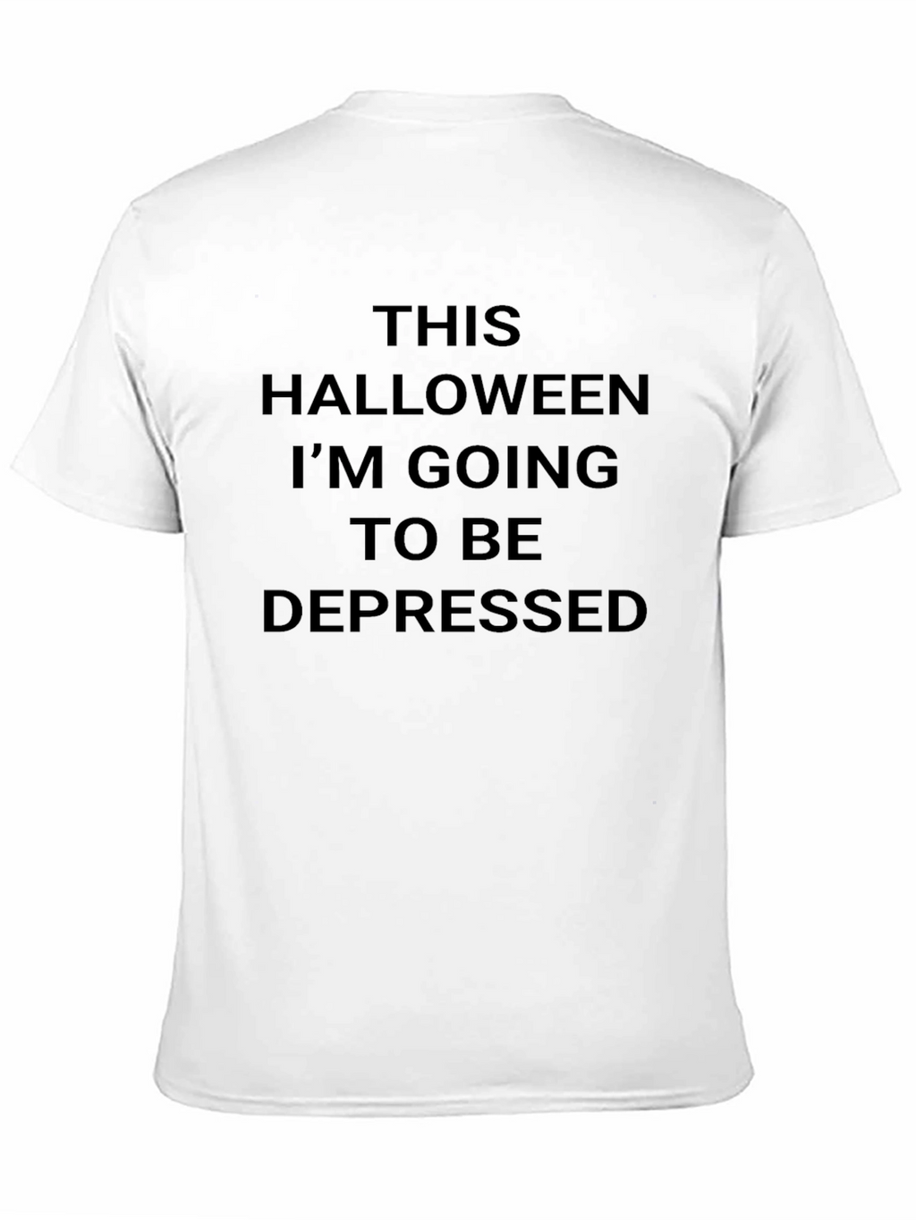 Depressed Halloween Black T-Shirt