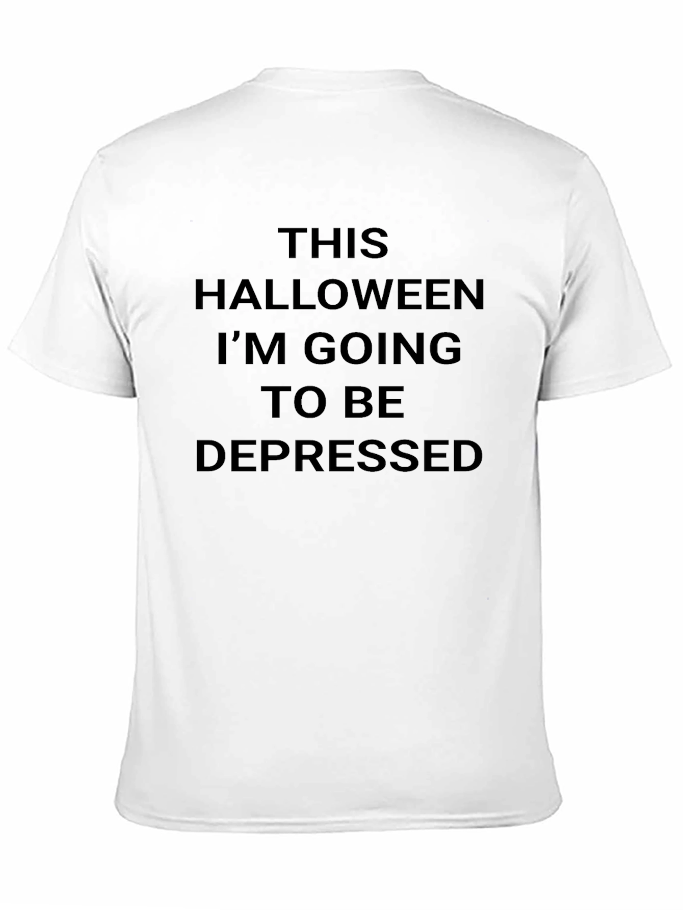 Depressed Halloween Black T-Shirt