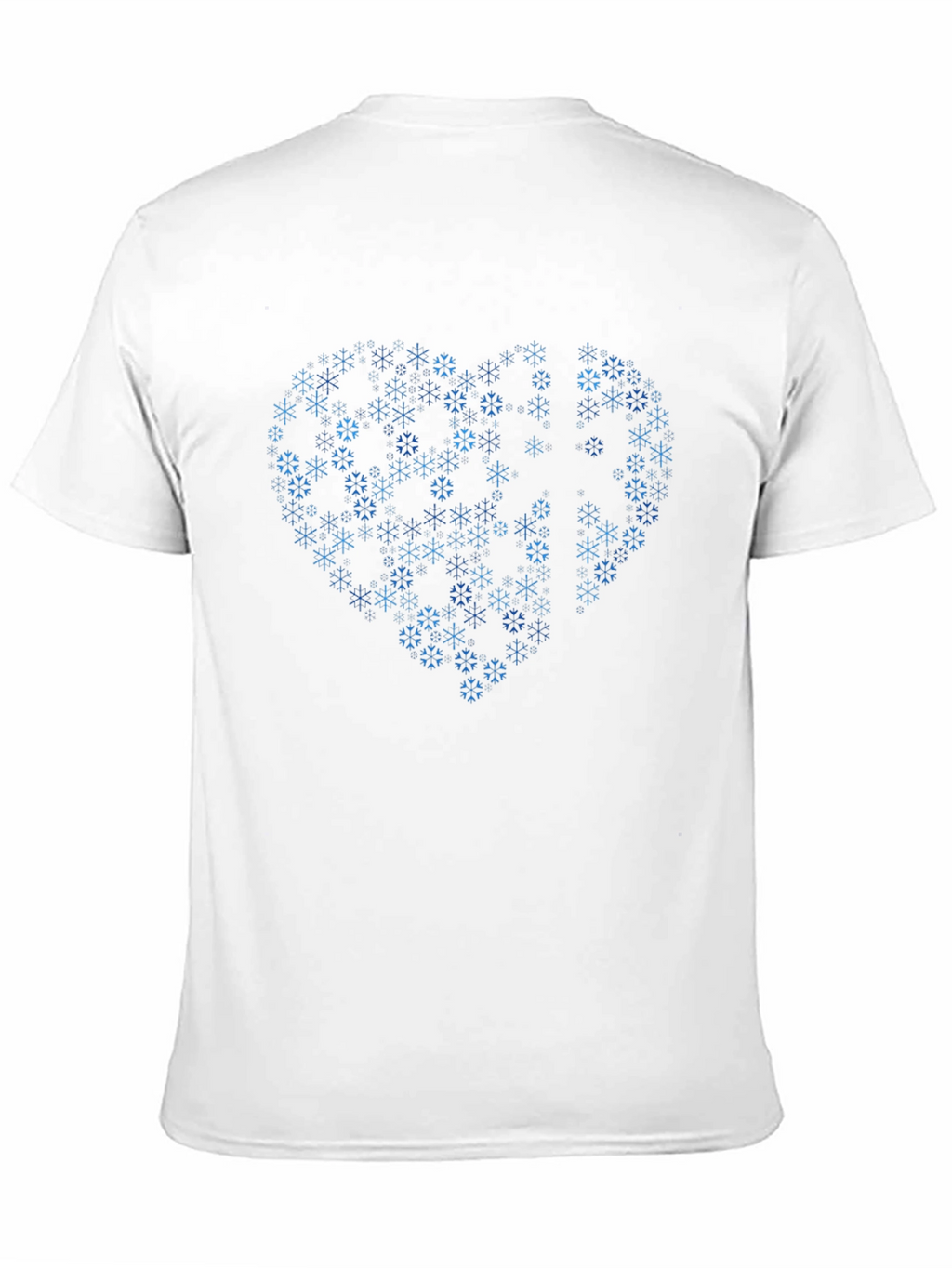 Heart Snowflake Graphic T-Shirt - Stylish Winter Apparel