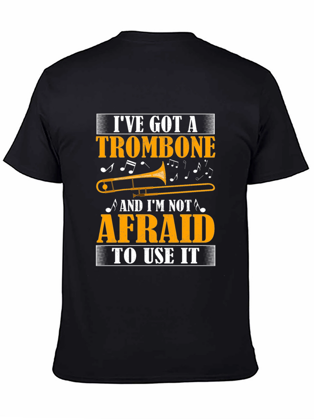 Trombone Player Black T-Shirt Music Lover Gift