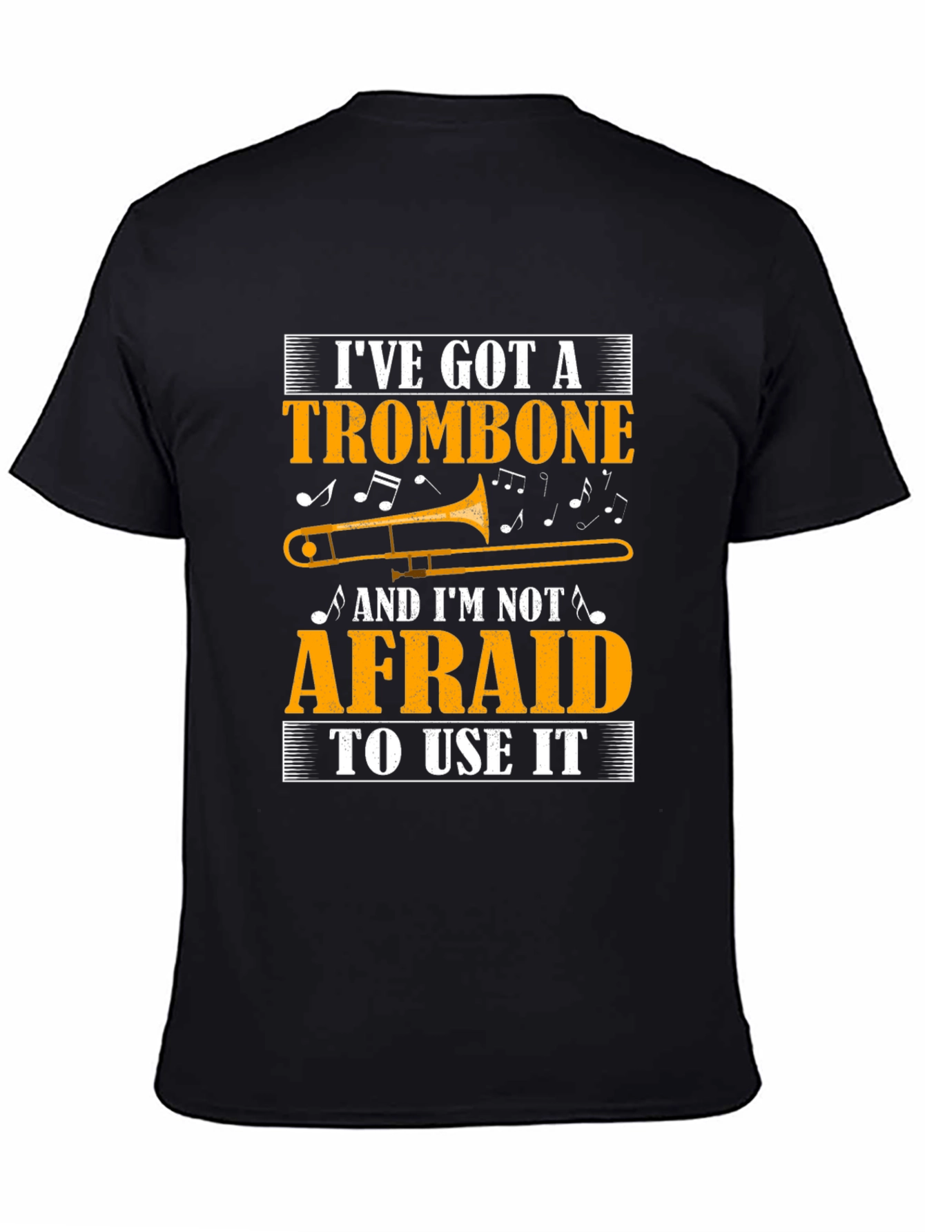 Trombone Player Black T-Shirt Music Lover Gift