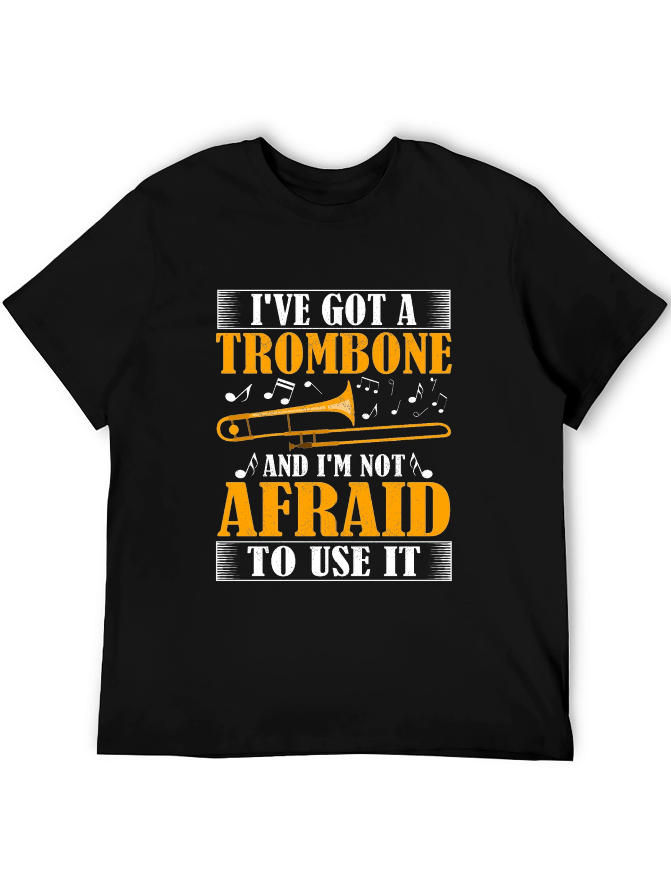 Trombone Player Black T-Shirt Music Lover Gift