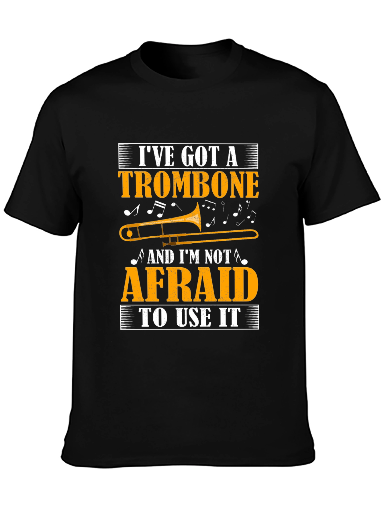 Trombone Player Black T-Shirt Music Lover Gift