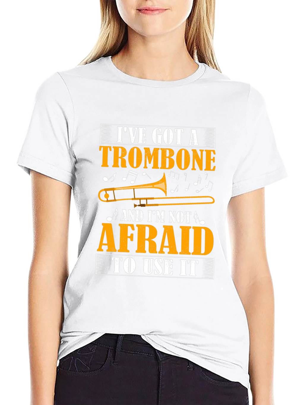 Trombone Player Black T-Shirt Music Lover Gift