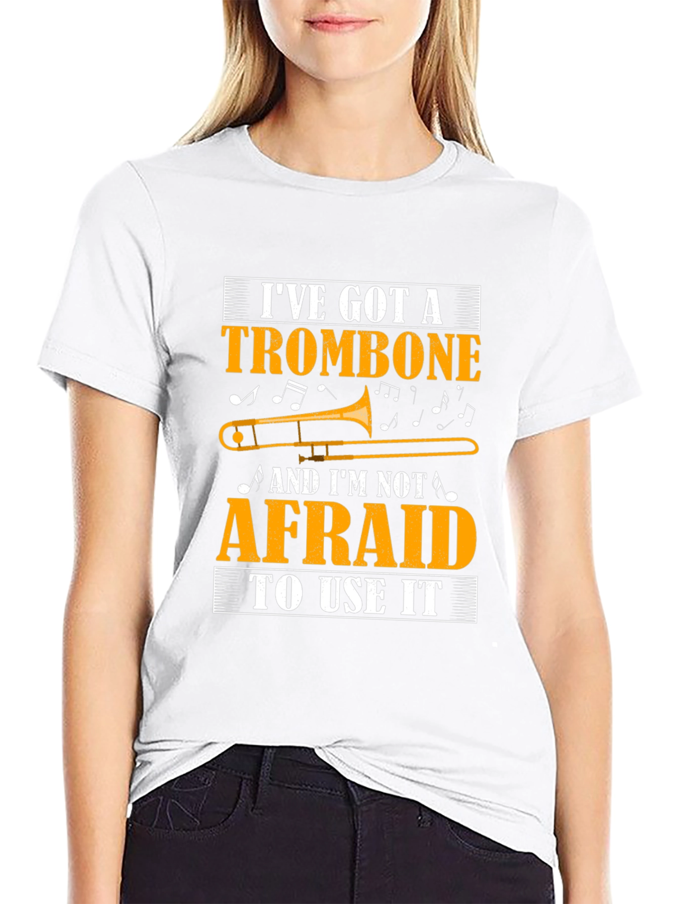 Trombone Player Black T-Shirt Music Lover Gift