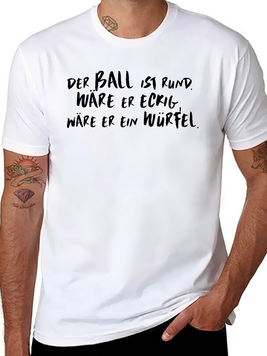 Mens Black T-Shirt with Humorous German Slogan