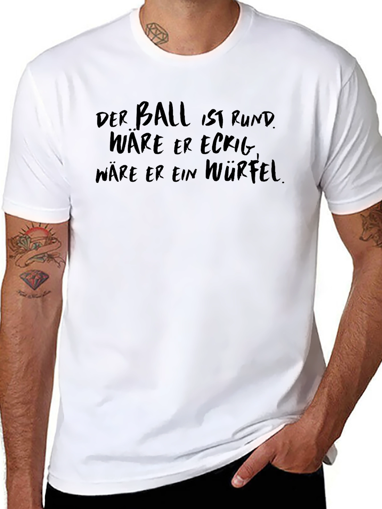 Mens Black T-Shirt with Humorous German Slogan