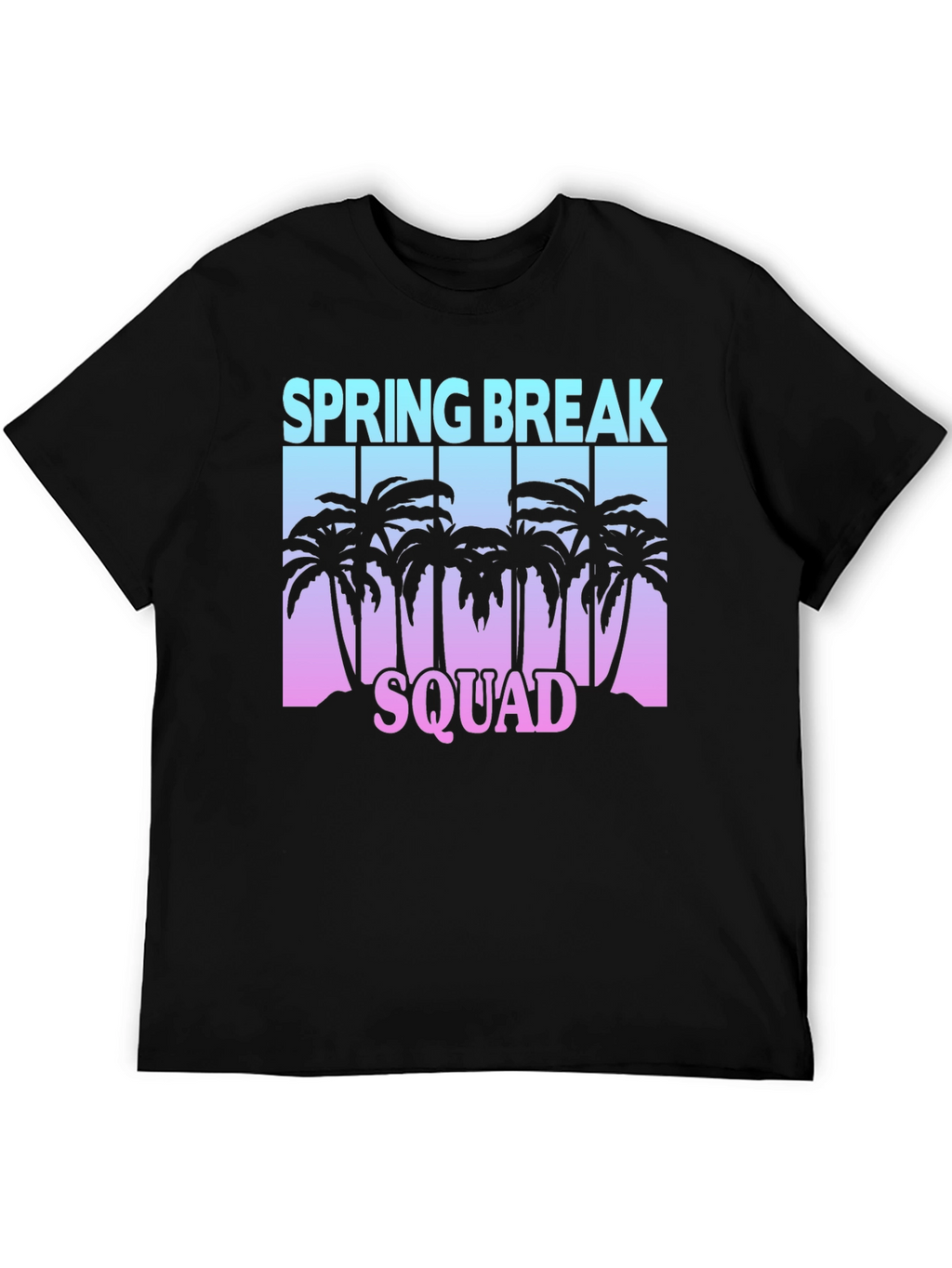Spring Break Squad Graphic Tee - Black