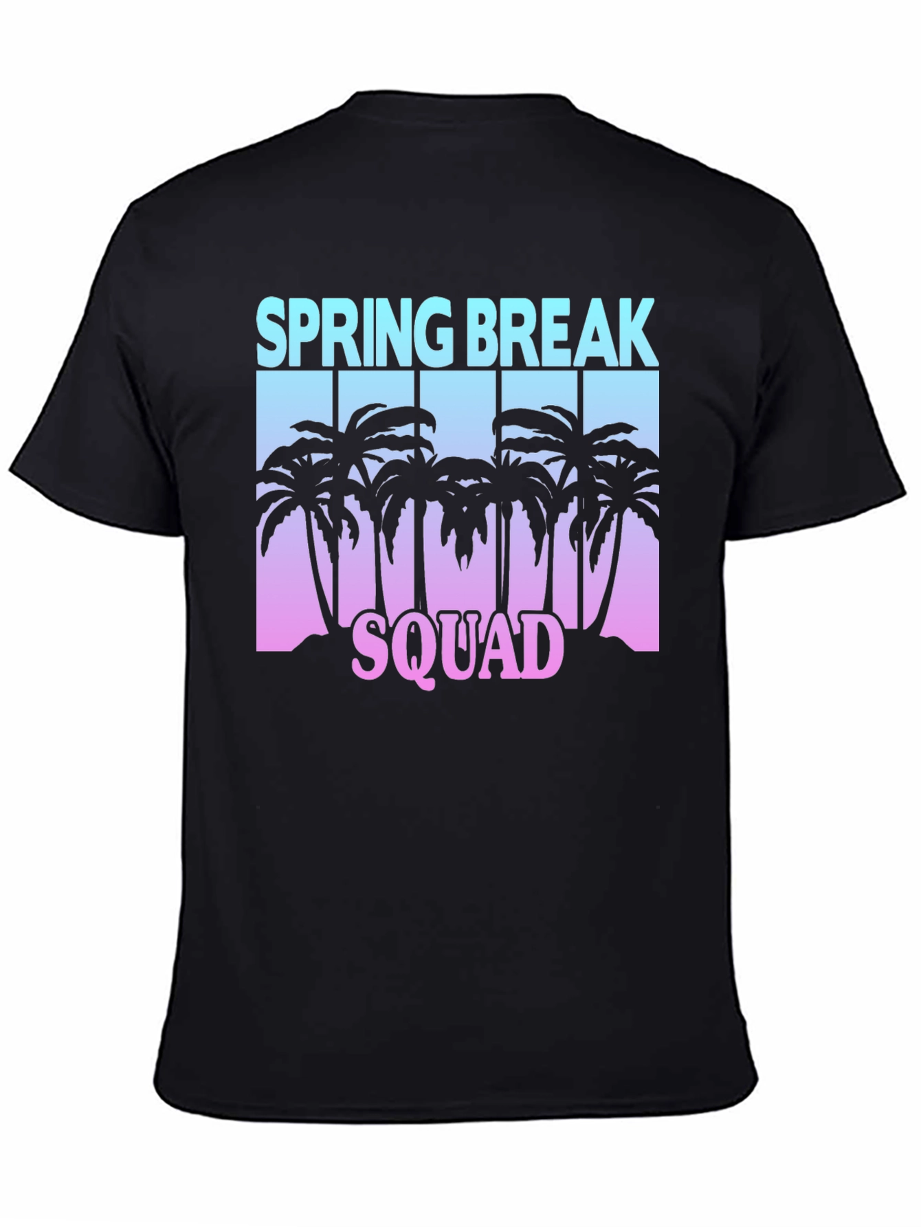 Spring Break Squad Graphic Tee - Black