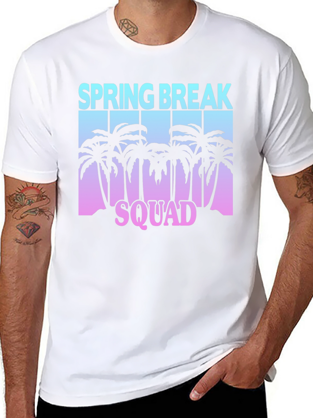 Spring Break Squad Graphic Tee - Black