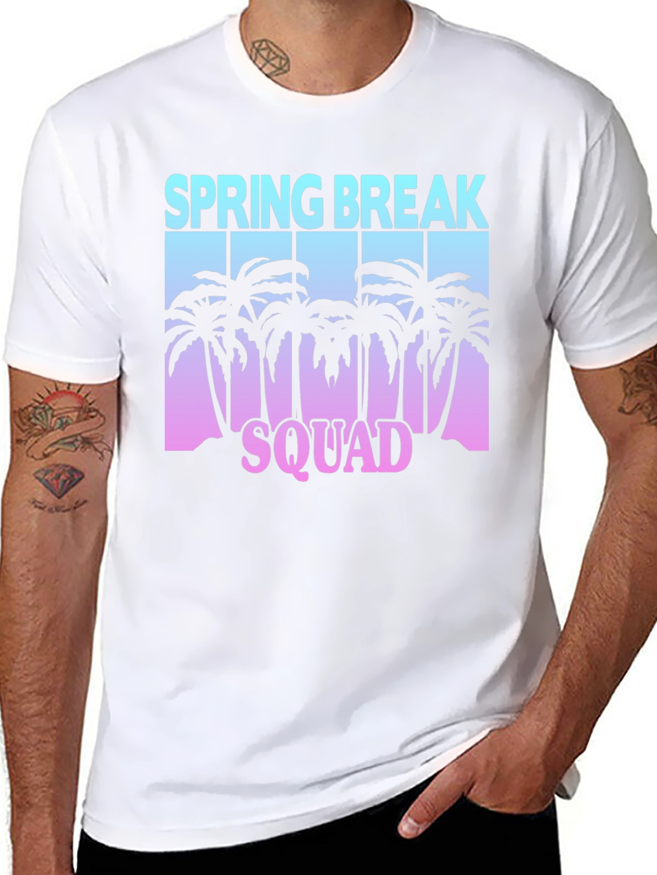 Spring Break Squad Graphic Tee - Black