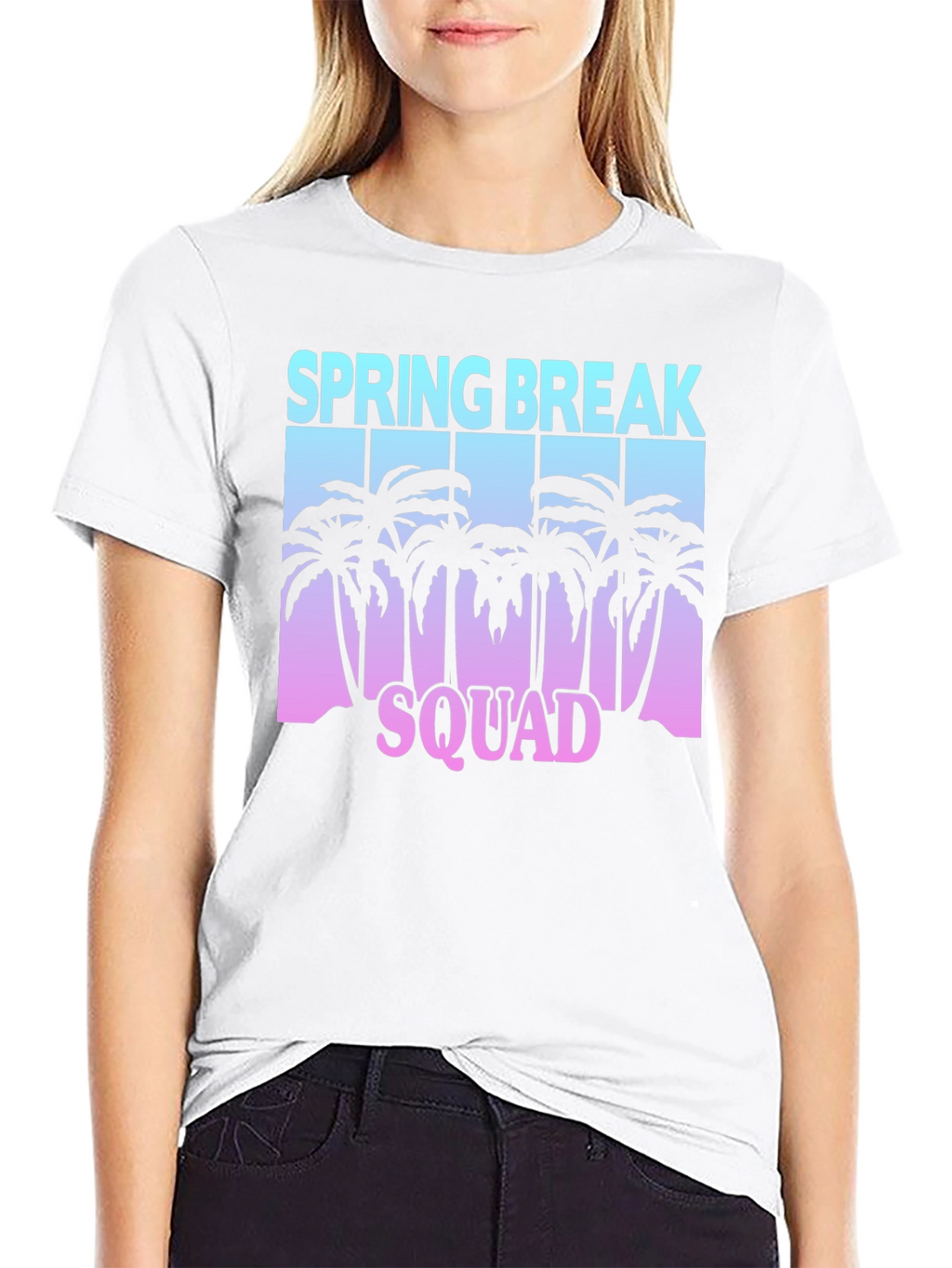 Spring Break Squad Graphic Tee - Black