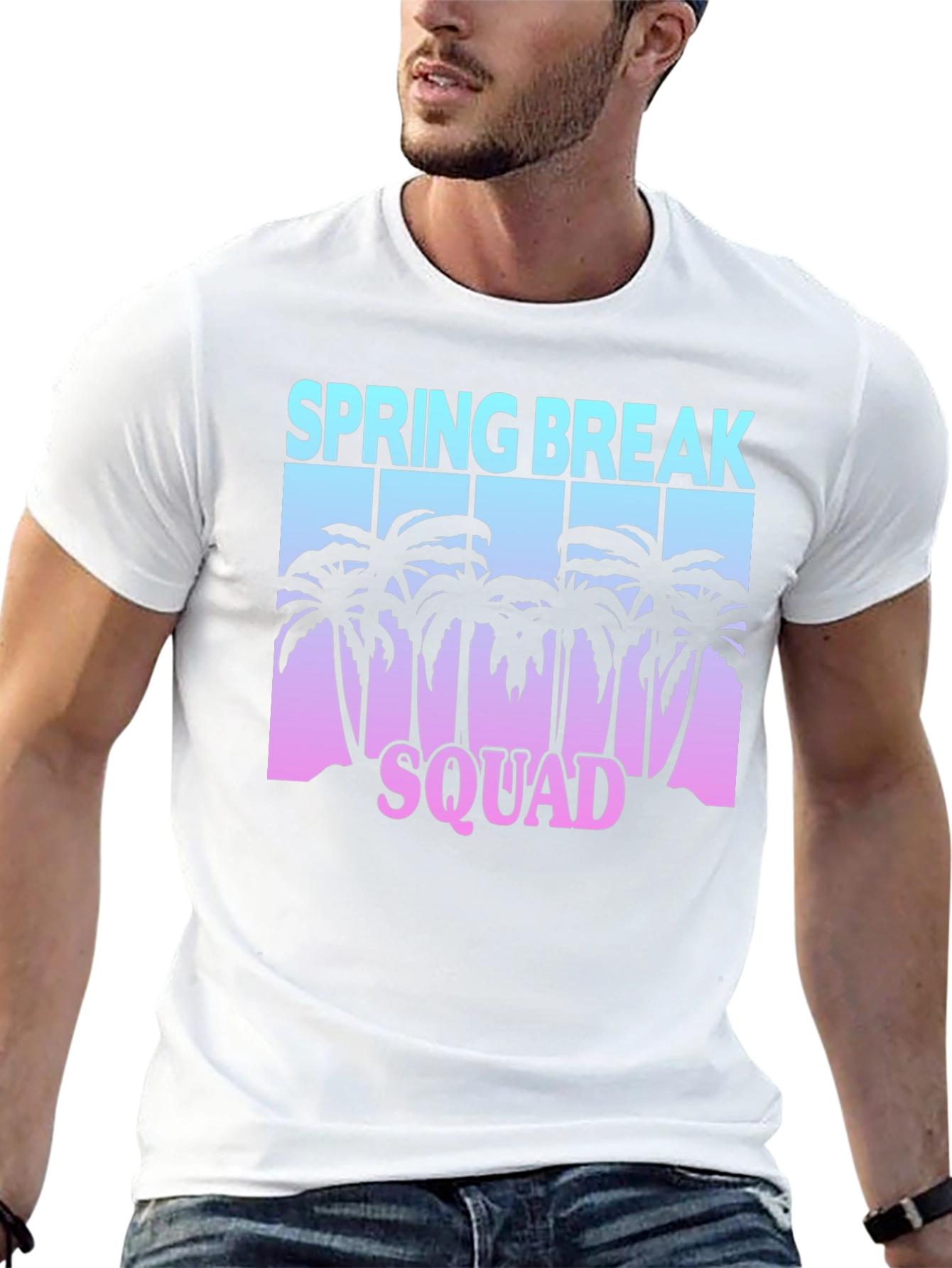 Spring Break Squad Graphic Tee - Black