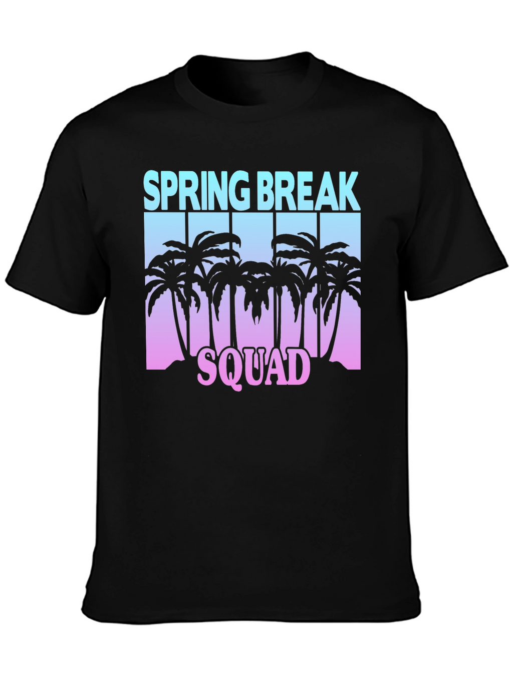 Spring Break Squad Graphic Tee - Black