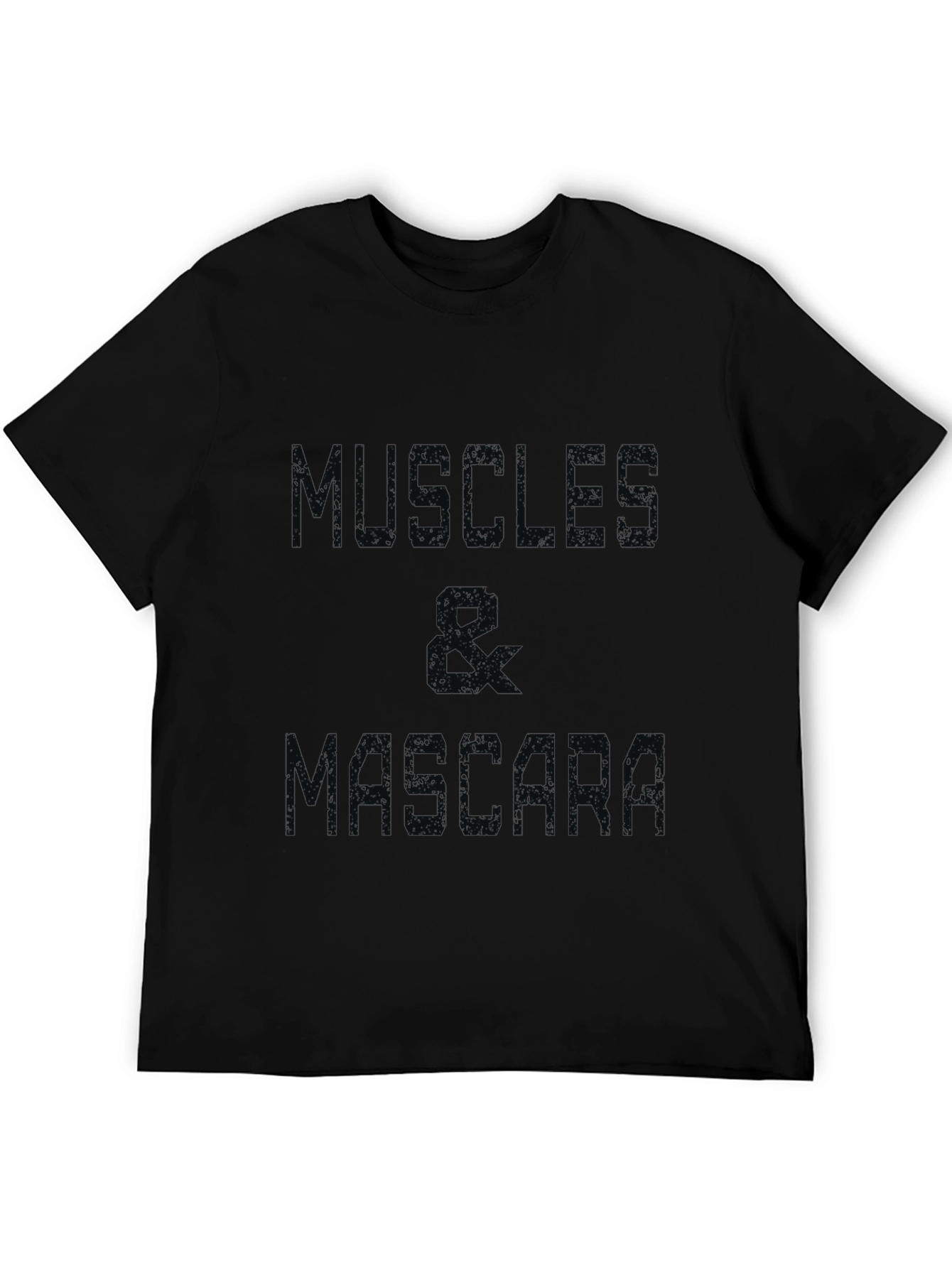 Muscle & Mascara Graphic Tee - Black Cotton T-Shirt