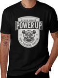 Power Up Black T-Shirt - Strive Higher Gym Wear