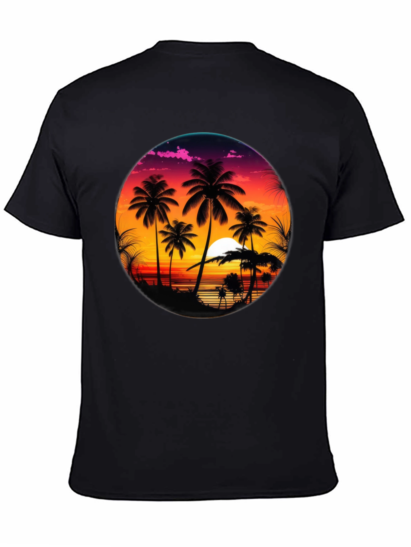 Sunset Beach Palms Graphic Tee
