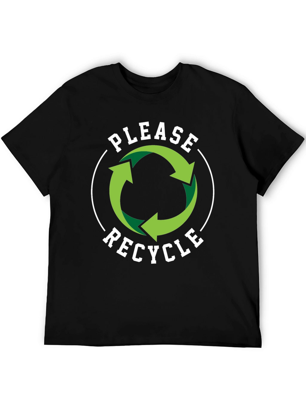Recycle Graphic T-Shirt - Black Eco-Friendly Design