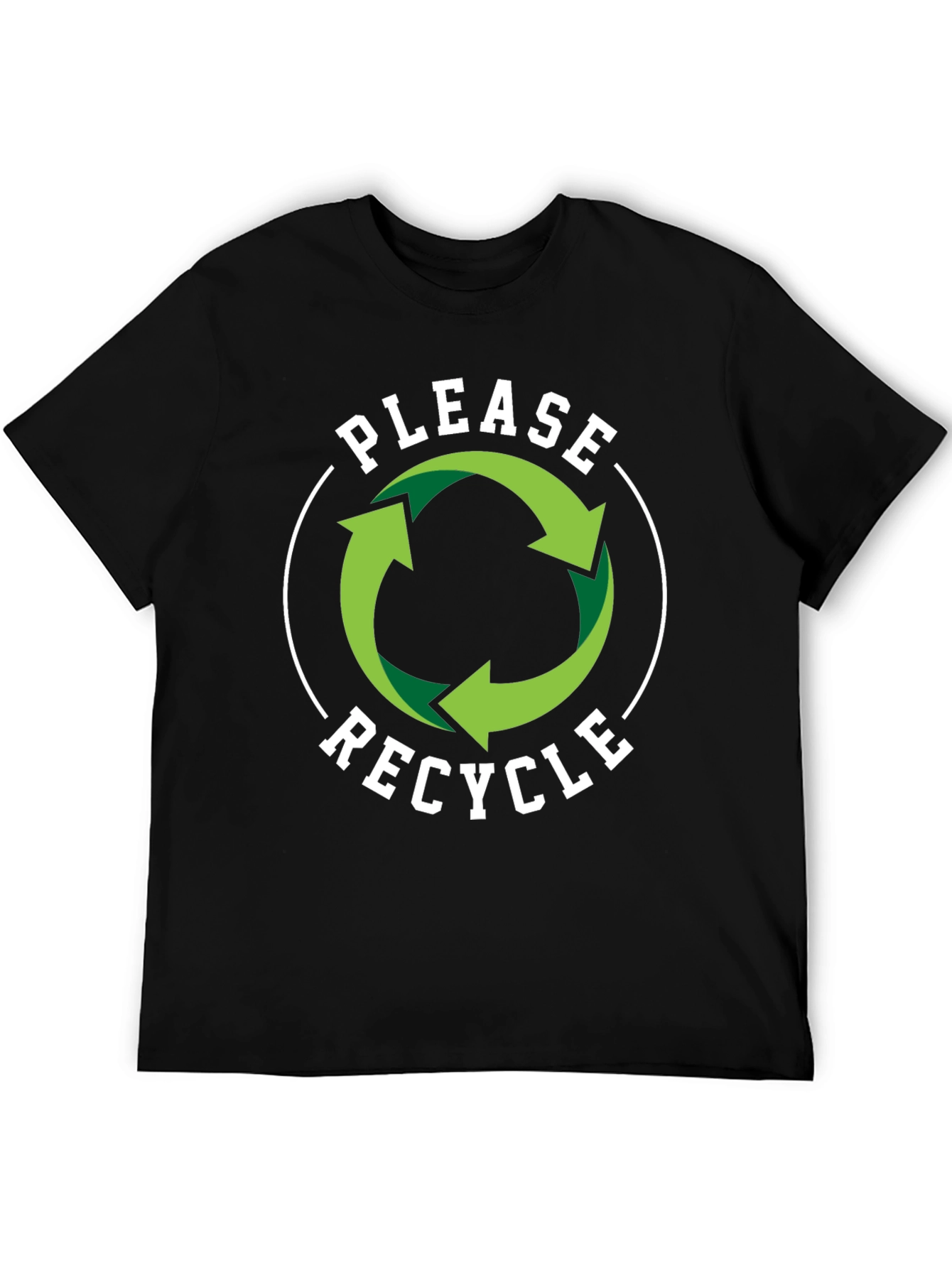 Recycle Graphic T-Shirt - Black Eco-Friendly Design