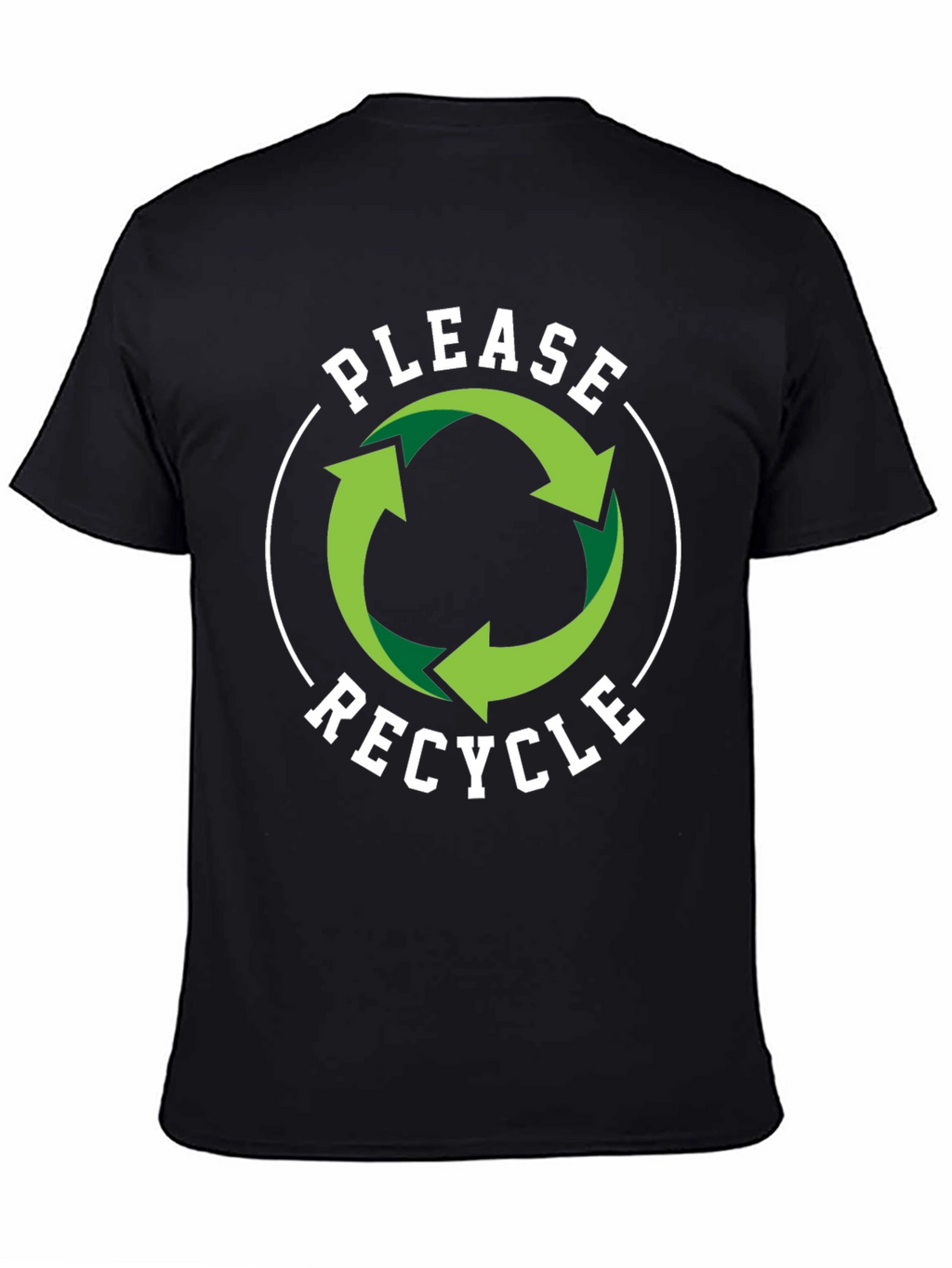 Recycle Graphic T-Shirt - Black Eco-Friendly Design