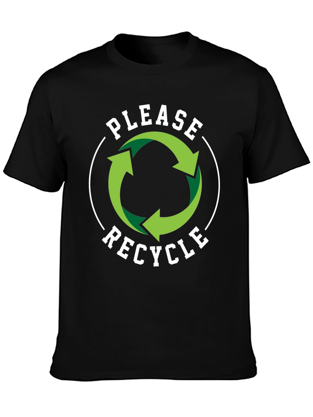 Recycle Graphic T-Shirt - Black Eco-Friendly Design