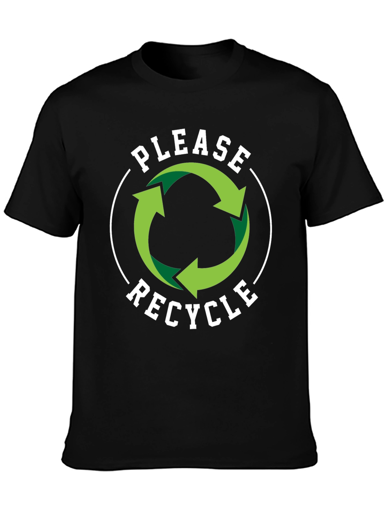 Recycle Graphic T-Shirt - Black Eco-Friendly Design